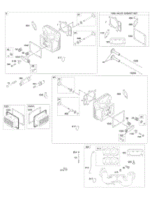 Cylinder Head, Gasket Set-Valve, Intake Manifold, Valves parts for Briggs & Stratton Engine 446677-0127-B1 from AppliancePartsPros.com