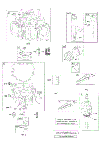 Crankshaft, Cylinder, Engine Sump parts for Briggs & Stratton Engine 446877-0025-E1 from AppliancePartsPros.com