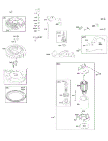 Controls, Electric Starter, Flywheel parts for Briggs & Stratton Engine 446977-0385-E1 from AppliancePartsPros.com