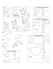 Carburetor, Gasket Set - Engine, Gasket Set - Valve, Kit / Gasket Set - Carburetor parts for Briggs & Stratton Engine 446977-0472-E1 from AppliancePartsPros.com