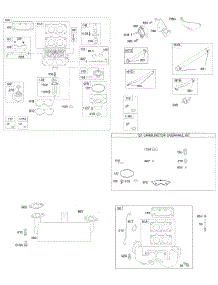 Carburetor, Exhaust System, Kit-Carburetor Overhaul parts for Briggs & Stratton Engine 44H777-0121-E1 from AppliancePartsPros.com