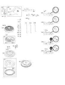 Flywheel, Governor Spring parts for Briggs & Stratton Engine 44L777-5119-B1 from AppliancePartsPros.com