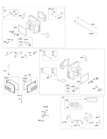 Cylinder Heads, Intake Manifold, Rocker Covers parts for Briggs & Stratton Engine 44L977-0001-G5 from AppliancePartsPros.com