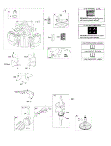 Cylinder, Crankshaft, Piston / Rings / Connecting Rod, Shields, Camshaft, Labels, Manuals parts for Briggs & Stratton Engine 44L977-0001-G5 from AppliancePartsPros.com