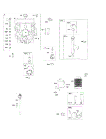 Sump, Dipstick Tube, Oil Cooler parts for Briggs & Stratton Engine 44L977-0001-G5 from AppliancePartsPros.com