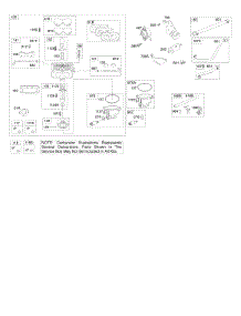 Carburetor, Fuel Supply parts for Briggs & Stratton Engine 44M777-0121-E1 from AppliancePartsPros.com