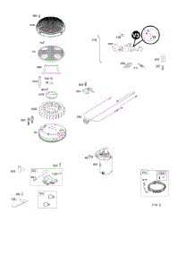 Flywheel, Starter, Alternator, Regulator parts for Briggs & Stratton Engine 44M977-0110-G5 from AppliancePartsPros.com