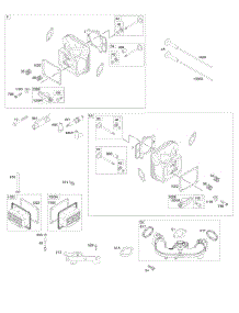Cylinder Head, Rocker Arm Cover, Intake Manifold parts for Briggs & Stratton Engine 44N677-0005-G1 from AppliancePartsPros.com