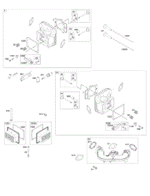 Cylinder Head, Rocker Arm Cover, Intake Manifold parts for Briggs & Stratton Engine 44N877-0002-G1 from AppliancePartsPros.com