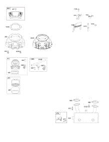 Blower Housing, Air Cleaner, Muffler parts for Briggs & Stratton Engine 44P777-2159-G5 from AppliancePartsPros.com