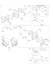 Cylinder Head, Exhaust System, Gasket Set-Valve, Valves parts for Briggs & Stratton Engine 44P977-0114-G5 from AppliancePartsPros.com