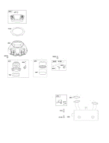 Blower Housing, Air Cleaner, Muffler parts for Briggs & Stratton Engine 44Q777-0505-B1 from AppliancePartsPros.com