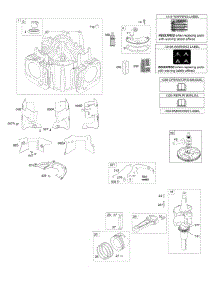 Cylinder, Crankshaft, Camshaft, Air Guides, Piston, Rings, Connecting Rod parts for Briggs & Stratton Engine 44Q977-0120-B1 from AppliancePartsPros.com