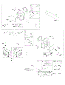 Cylinder Head, Rocker Arm Cover, Intake Manifold parts for Briggs & Stratton Engine 44R577-0001-H1 from AppliancePartsPros.com