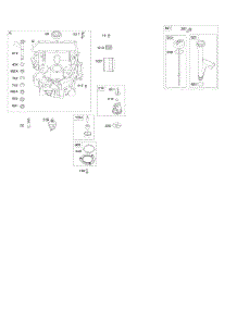 Engine Sump, Oil Pump, Dipstick / Tube Assembly parts for Briggs & Stratton Engine 44R577-0001-H1 from AppliancePartsPros.com