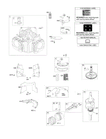 Cylinder, Crankshaft, Camshaft, Air Guides, Piston, Ring, Connecting Rod parts for Briggs & Stratton Engine 44R677-0016-G1 from AppliancePartsPros.com