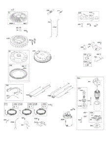 Flywheel, Controls, Wire Harness, Alternator, Starter parts for Briggs & Stratton Engine 44R877-0003-G1 from AppliancePartsPros.com