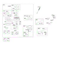 Carburetor, Fuel Supply parts for Briggs & Stratton Engine 44R877-0016-B1 from AppliancePartsPros.com
