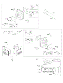 Cylinder Head, Rocker Arm Cover, Intake Manifold parts for Briggs & Stratton Engine 44S777-0005-G1 from AppliancePartsPros.com