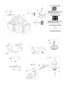 Cylinder, Crankshaft, Camshaft, Air Guides parts for Briggs & Stratton Engine 44S777-0007-G1 from AppliancePartsPros.com