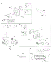Cylinder Head, Rocker Arm Cover, Intake Manifold parts for Briggs & Stratton Engine 44S877-0005-G1 from AppliancePartsPros.com