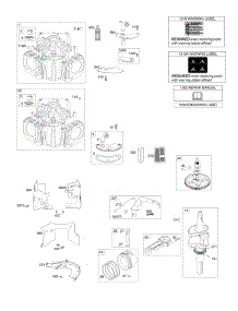 Cylinder, Crankshaft, Camshaft, Air Guides parts for Briggs & Stratton Engine 44S977-0020-G1 from AppliancePartsPros.com