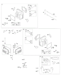 Cylinder Head, Rocker Arm Cover, Intake Manifold parts for Briggs & Stratton Engine 44T677-0001-G1 from AppliancePartsPros.com