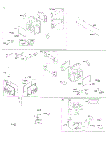 Cylinder Head, Rocker Arm Cover, Intake Manifold parts for Briggs & Stratton Engine 44T877-0002-G1 from AppliancePartsPros.com