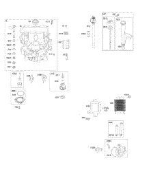 Engine Sump, Lubrication, Oil Cooler parts for Briggs & Stratton Engine 44T877-0006-B1 from AppliancePartsPros.com