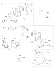 Cylinder Head, Rocker Arm Cover, Intake Manifold parts for Briggs & Stratton Engine 44T977-0013-G1 from AppliancePartsPros.com