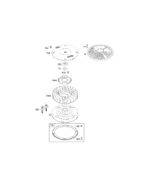 Flywheel parts for Briggs & Stratton Engine 460777-1888-A1 from AppliancePartsPros.com