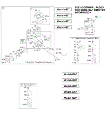 Carburetor 1, Kit / Gasket Sets - Carburetor 1, Kit / Gasket Sets - Fuel Pump 1 parts for Briggs & Stratton Engine 460777-2289-E1 from AppliancePartsPros.com