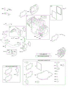Crankcase Cover / Cylinder, Head, Kit / Gasket Sets - Engine, Kit / Gasket Sets - Valve parts for Briggs & Stratton Engine 461707-0143-E1 from AppliancePartsPros.com