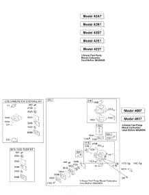 Carburetor 2, Kit / Gasket Sets - Carburetor 2, Kit / Gasket Sets - Fuel Pump 2 parts for Briggs & Stratton Engine 461777-0137-E1 from AppliancePartsPros.com