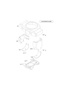 Blower Housing / Shrouds parts for Briggs & Stratton Engine 462707-0100-E1 from AppliancePartsPros.com