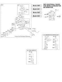 Carburetor 1, Kit / Gasket Sets - Carburetor 1, Kit / Gasket Sets - Fuel Pump 1 parts for Briggs & Stratton Engine 462707-0100-E1 from AppliancePartsPros.com