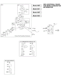 Carburetor 1, Kit / Gasket Sets - Carburetor 1, Kit / Gasket Sets - Fuel Pump 1 parts for Briggs & Stratton Engine 463707-0143-E2 from AppliancePartsPros.com