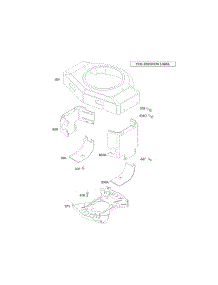 Blower Housing / Shrouds parts for Briggs & Stratton Engine 463707-2238-E1 from AppliancePartsPros.com