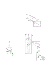 Cam, Crankshaft, Pistons, Valves parts for Briggs & Stratton Engine 463707-2637-E2 from AppliancePartsPros.com