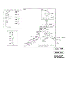 Carburetor 2, Kit / Gasket Sets - Carburetor 2, Kit / Gasket Sets - Fuel Pump 2 parts for Briggs & Stratton Engine 463707-2637-E2 from AppliancePartsPros.com