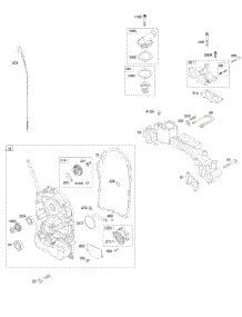 Crankcase Cover, Intake Manifold, Water Inlet parts for Briggs & Stratton Engine 472177-0100-E1 from AppliancePartsPros.com