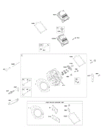 Cylinder Head, Valve Covers, Valve Gasket Set parts for Briggs & Stratton Engine 472177-0100-E1 from AppliancePartsPros.com