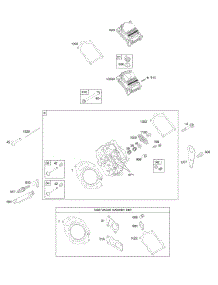 Cylinder Head, Valve Gasket Set, Valve Covers parts for Briggs & Stratton Engine 473177-0100-E1 from AppliancePartsPros.com