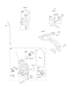 Crankcase Cover, Intake Manifold, Inlet Housing parts for Briggs & Stratton Engine 473177-0113-E1 from AppliancePartsPros.com