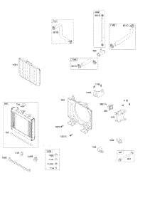 Radiator, Hoses, Shroud, Fuel Pump parts for Briggs & Stratton Engine 474177-0100-E1 from AppliancePartsPros.com