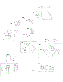Radiator Fan, Water Pump, V-Belt parts for Briggs & Stratton Engine 474177-0112-E1 from AppliancePartsPros.com