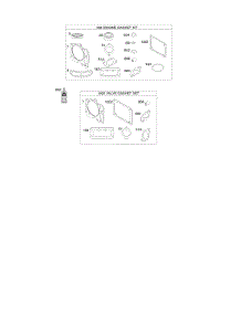 Engine Gasket Kit, Valve Gasket Set parts for Briggs & Stratton Engine 49E877-0001-G1 from AppliancePartsPros.com