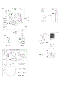 Engine Sump, Gasket Set-Engine, Lubrication parts for Briggs & Stratton Engine 49G575-1110-E1 from AppliancePartsPros.com