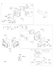 Cylinder Head, Rocker Arm Cover, Intake Manifold parts for Briggs & Stratton Engine 49L977-0110-G1 from AppliancePartsPros.com