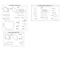 Engine / Valve Gasket Set, Carburetor Overhaul Kit parts for Briggs & Stratton Engine 49L977-0125-G5 from AppliancePartsPros.com